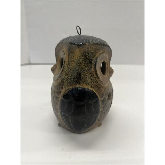 Vintage Hanging Sitting Hoot Owl Luminary Double Sided Candle Decor - Picture 2 of 5